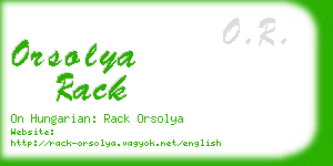 orsolya rack business card